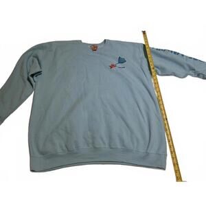 Pirana Joe Light Blue Sweatshirt W/Piranha & StingrayLogo 2XL